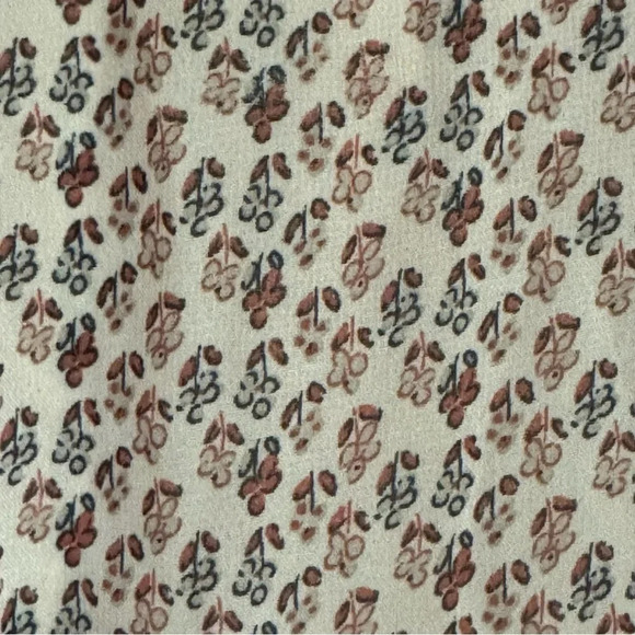 JODIFL Boho Mini Floral Print Dress Embroidered Top Long Sleeves Size Large - Picture 4 of 9